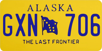 AK license plate GXN706