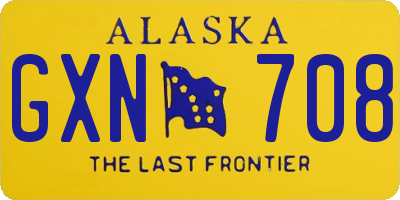 AK license plate GXN708