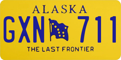 AK license plate GXN711