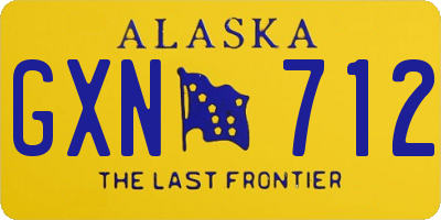 AK license plate GXN712