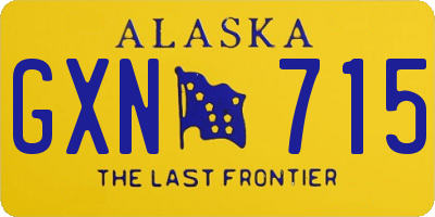 AK license plate GXN715