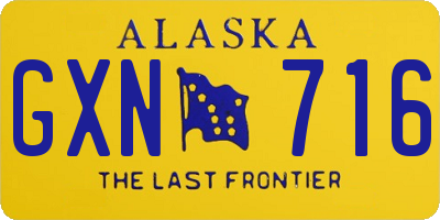 AK license plate GXN716
