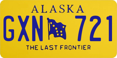 AK license plate GXN721