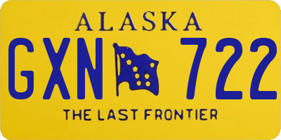 AK license plate GXN722