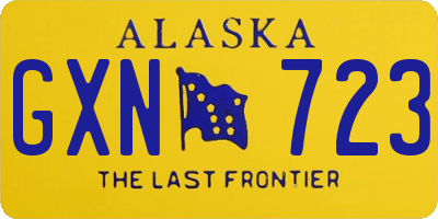 AK license plate GXN723