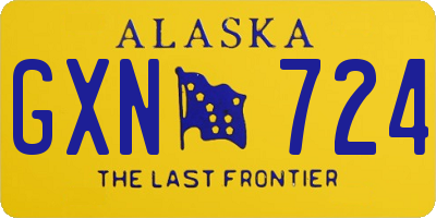 AK license plate GXN724