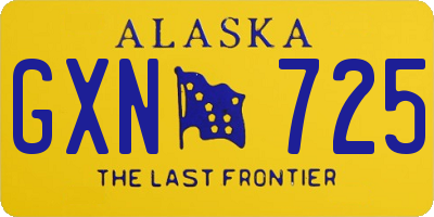 AK license plate GXN725