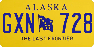 AK license plate GXN728