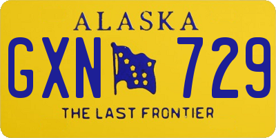 AK license plate GXN729