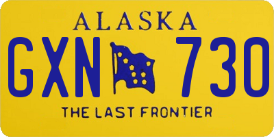 AK license plate GXN730