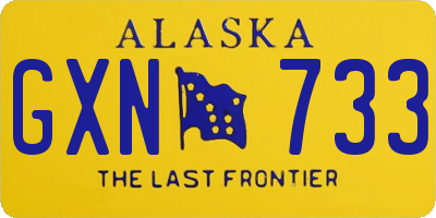 AK license plate GXN733