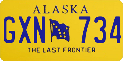 AK license plate GXN734