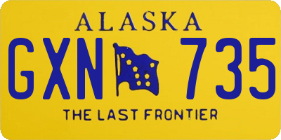 AK license plate GXN735