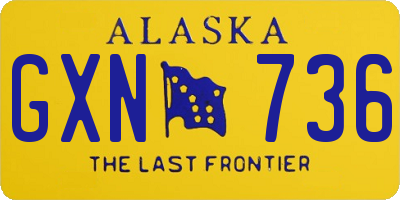 AK license plate GXN736