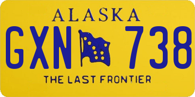 AK license plate GXN738
