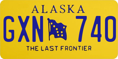 AK license plate GXN740