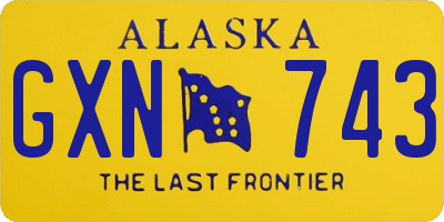 AK license plate GXN743