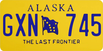 AK license plate GXN745