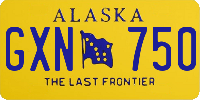AK license plate GXN750