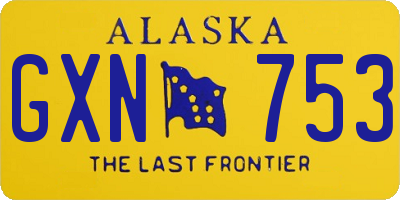 AK license plate GXN753