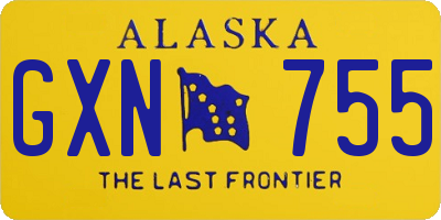 AK license plate GXN755