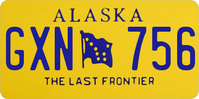 AK license plate GXN756