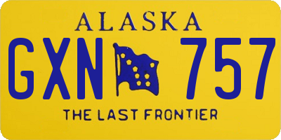 AK license plate GXN757