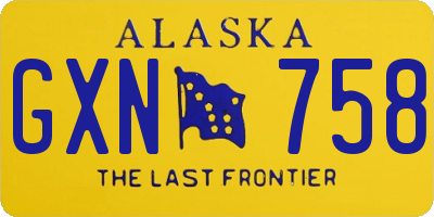 AK license plate GXN758