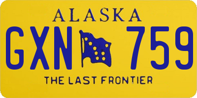 AK license plate GXN759