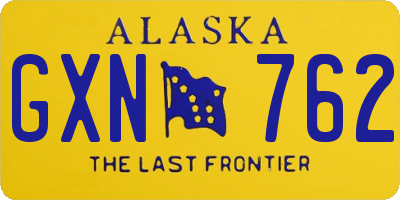 AK license plate GXN762