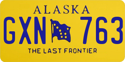 AK license plate GXN763