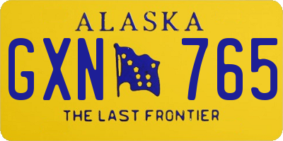 AK license plate GXN765