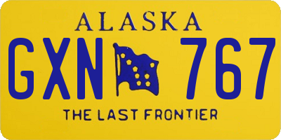 AK license plate GXN767