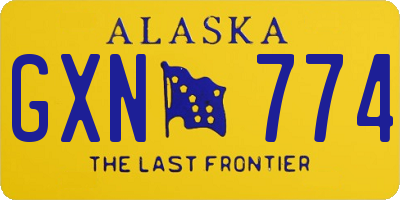 AK license plate GXN774