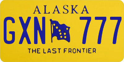 AK license plate GXN777