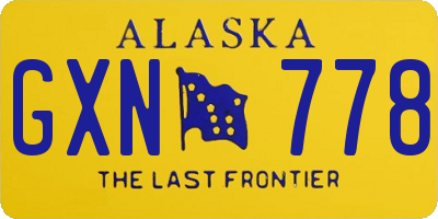 AK license plate GXN778