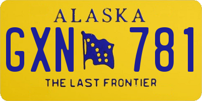 AK license plate GXN781