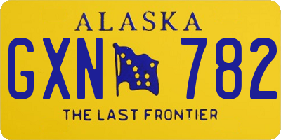 AK license plate GXN782