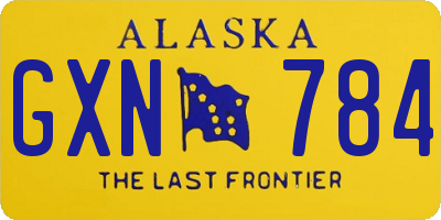 AK license plate GXN784