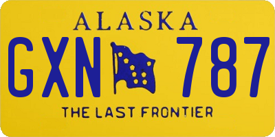 AK license plate GXN787