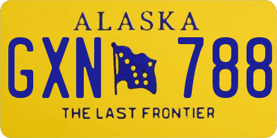 AK license plate GXN788