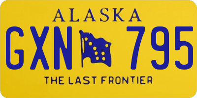 AK license plate GXN795