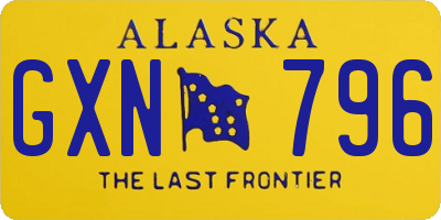 AK license plate GXN796