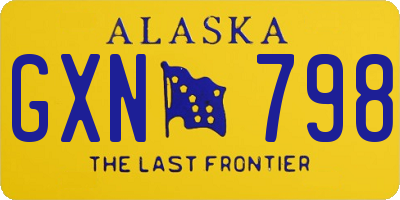 AK license plate GXN798