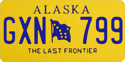 AK license plate GXN799