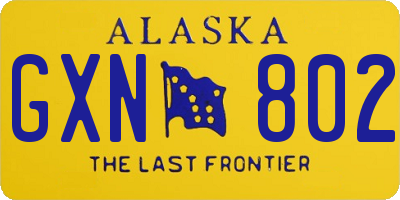 AK license plate GXN802