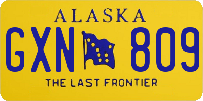 AK license plate GXN809