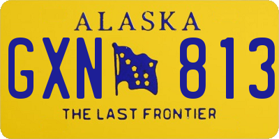 AK license plate GXN813