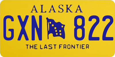 AK license plate GXN822