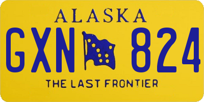 AK license plate GXN824